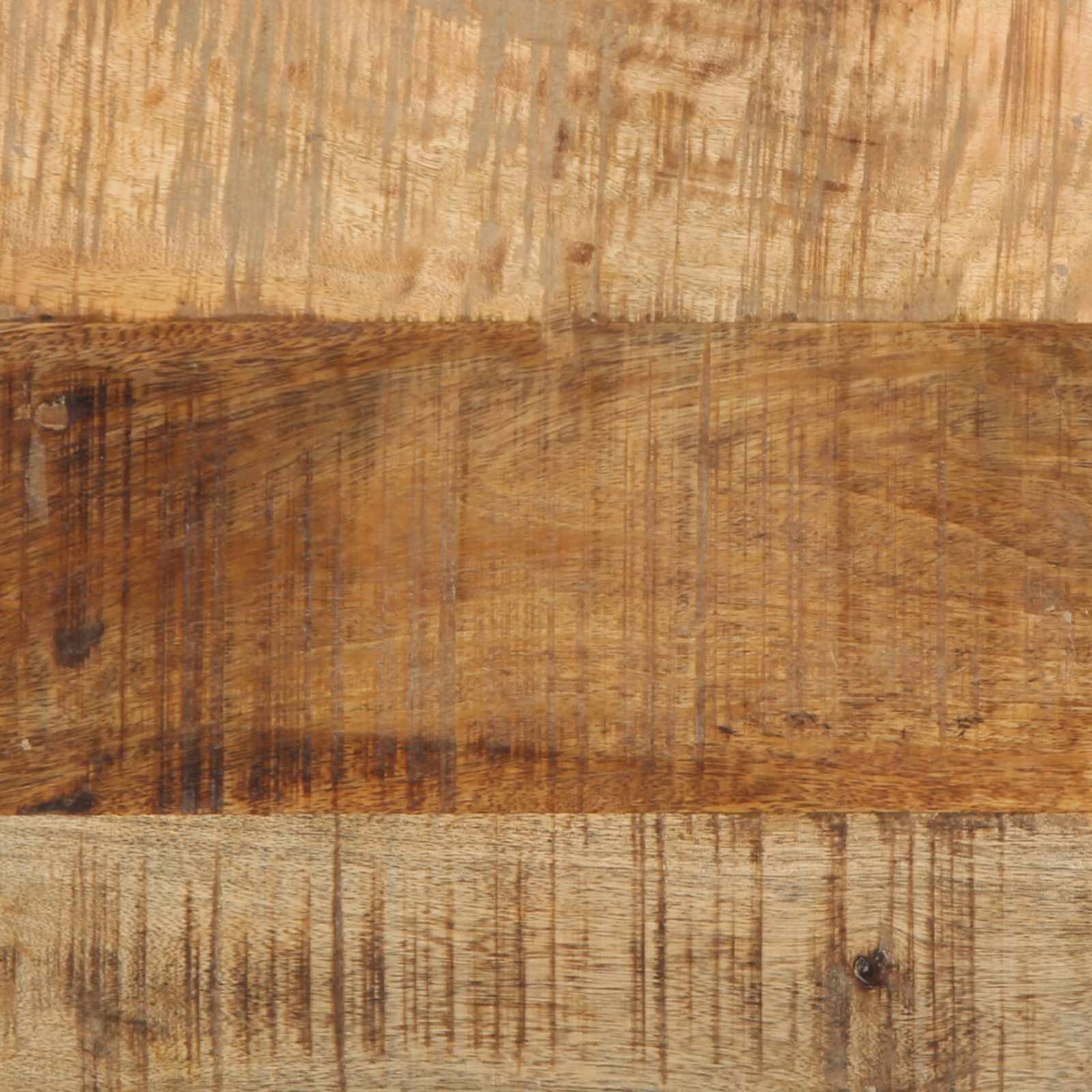 Bijzettafel Bruin en zwart 40 x 40 x 50 cm Massief Mango Hout is nu te koop bij PeponiXL, paradijselijk wonen!