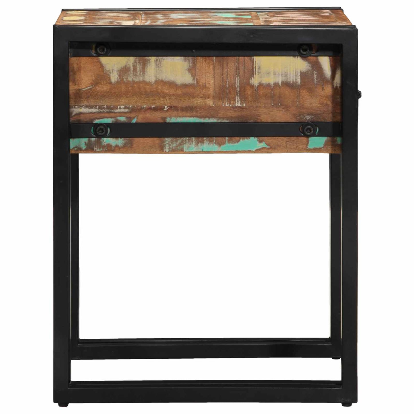 Bijzettafel met lade 40 x 40 x 50 cm Massief Gerecycled Hout is nu te koop bij PeponiXL, paradijselijk wonen!