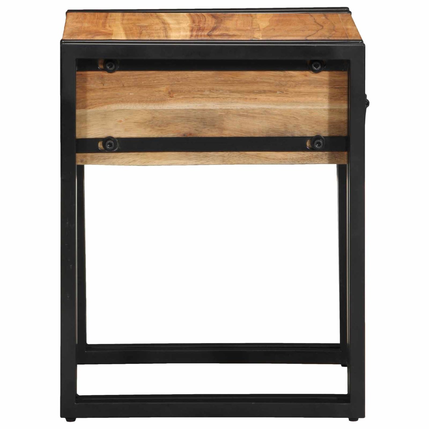 Bijzettafel Bruin en zwart 40 x 40 x 50 cm Massief Acaciahout is nu te koop bij PeponiXL, paradijselijk wonen!