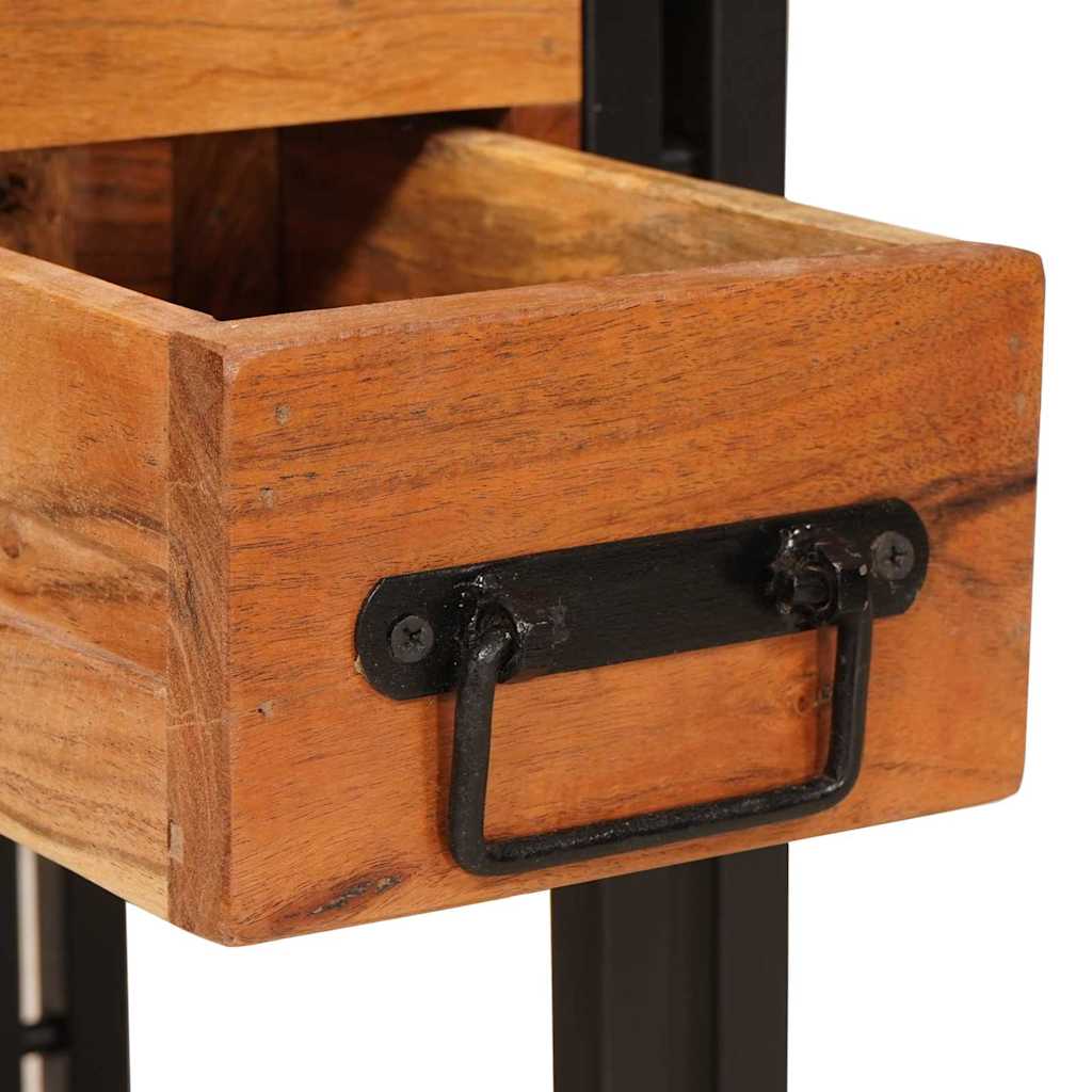 Bijzettafel Bruin en zwart 30 x 30 x 40 cm Massief Acaciahout is nu te koop bij PeponiXL, paradijselijk wonen!