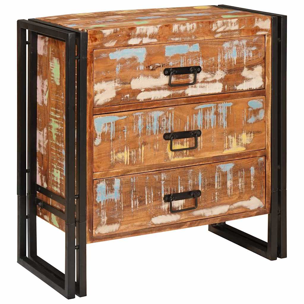 Dressoir met lade Bruin 66 x 33 x 70 cm Massief gerecycled hout is nu te koop bij PeponiXL, paradijselijk wonen!
