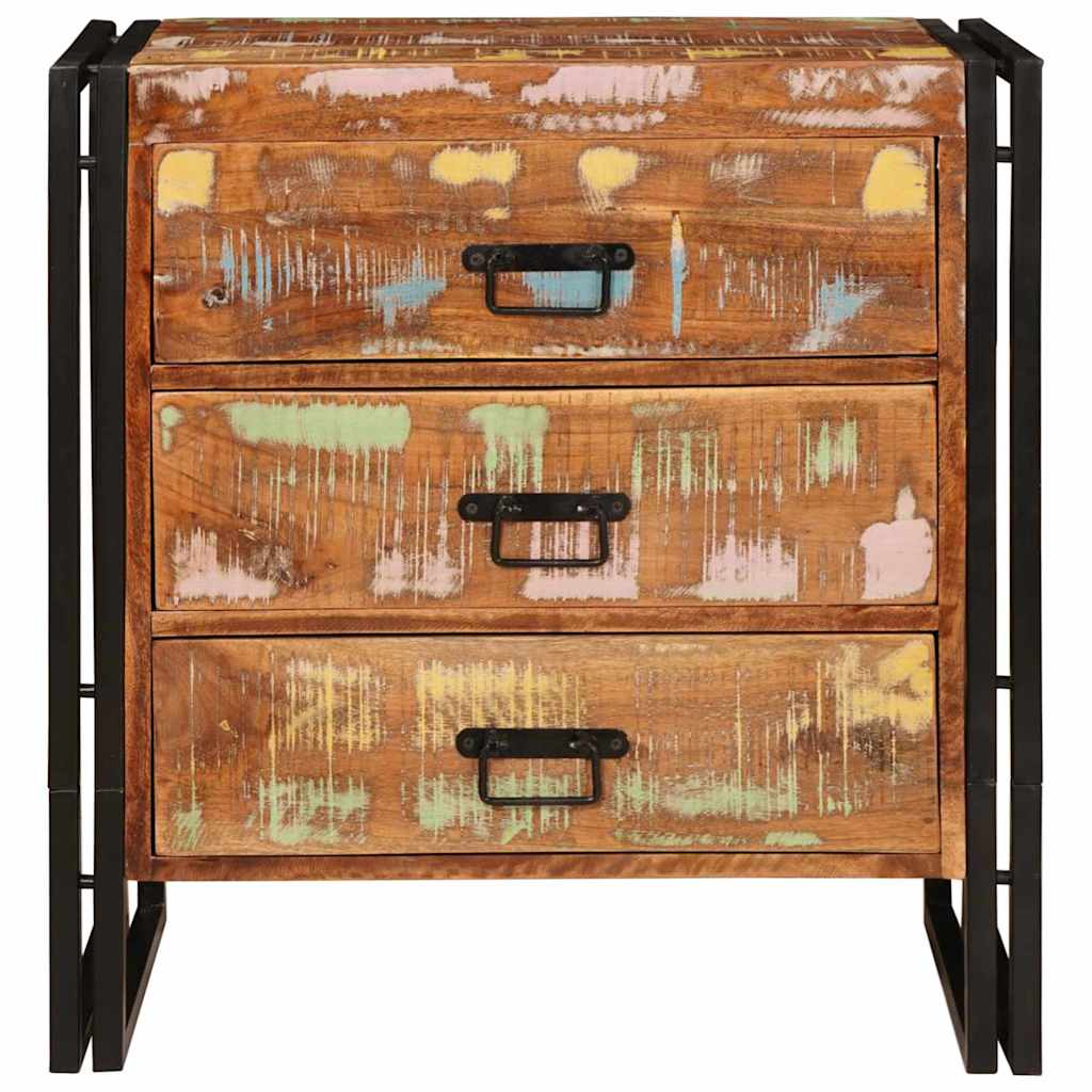 Dressoir met lade Bruin 66 x 33 x 70 cm Massief gerecycled hout is nu te koop bij PeponiXL, paradijselijk wonen!