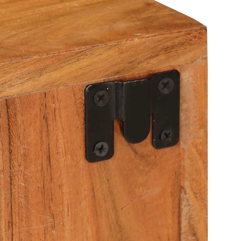 Nachtkastje 2 pcs Bruin 35 x 33 x 48 cm Massief Hout Acacia is nu te koop bij PeponiXL, paradijselijk wonen!