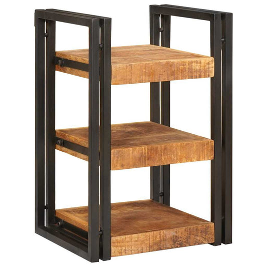 Nachtkastje Bruin en zwart 38 x 33 x 58 cm Massief Mango Hout is nu te koop bij PeponiXL, paradijselijk wonen!