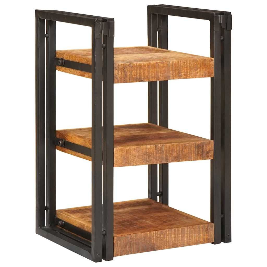 Nachtkastje 2 pcs Bruin en zwart Massief Mango Hout is nu te koop bij PeponiXL, paradijselijk wonen!