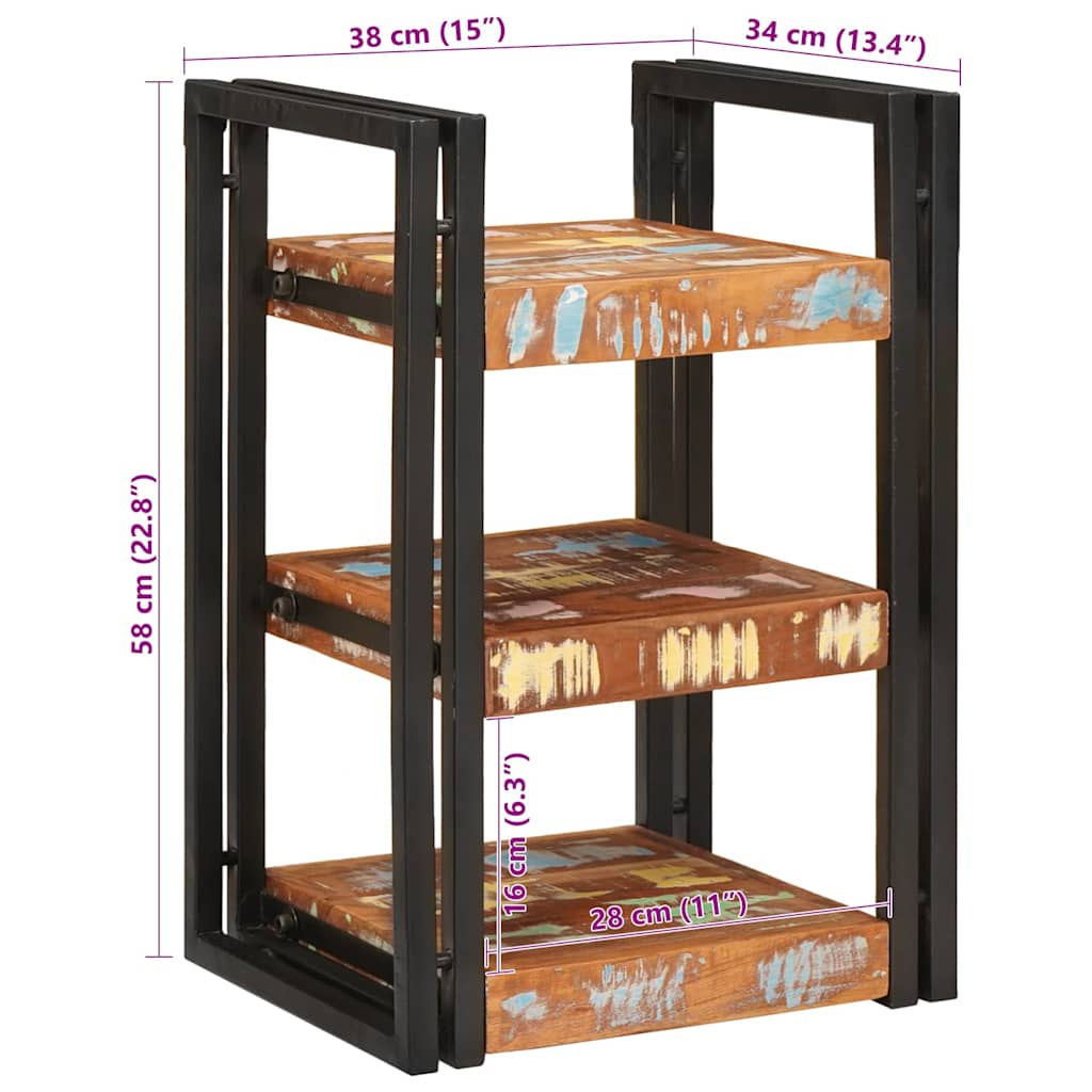 Nachtkastje Bruin en zwart Massief gerecycled hout is nu te koop bij PeponiXL, paradijselijk wonen!