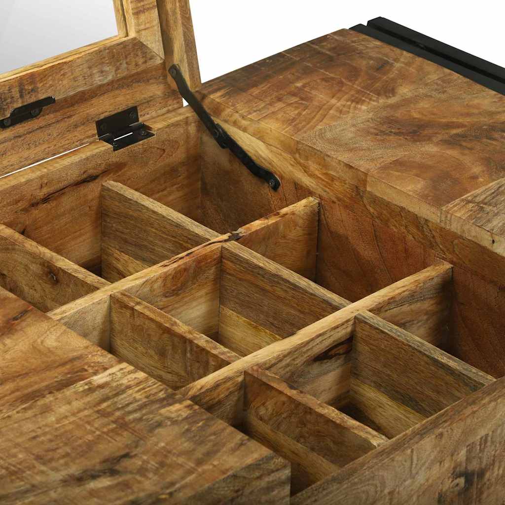 Kaptafels voor Slaapkamers met opslag Bruin Massief mangohout is nu te koop bij PeponiXL, paradijselijk wonen!