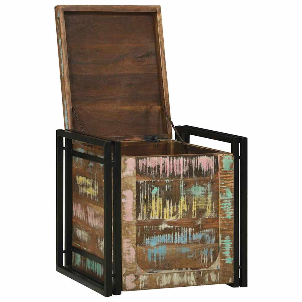 Opbergbox met opslag 50 x 50 x 50 cm Massief Gerecycled Hout is nu te koop bij PeponiXL, paradijselijk wonen!