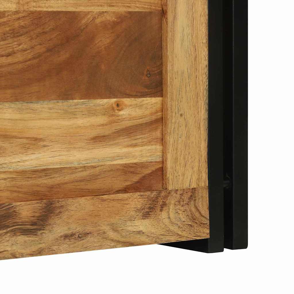 Opbergbox Bruin en zwart 50 x 50 x 50 cm Massief Acaciahout is nu te koop bij PeponiXL, paradijselijk wonen!