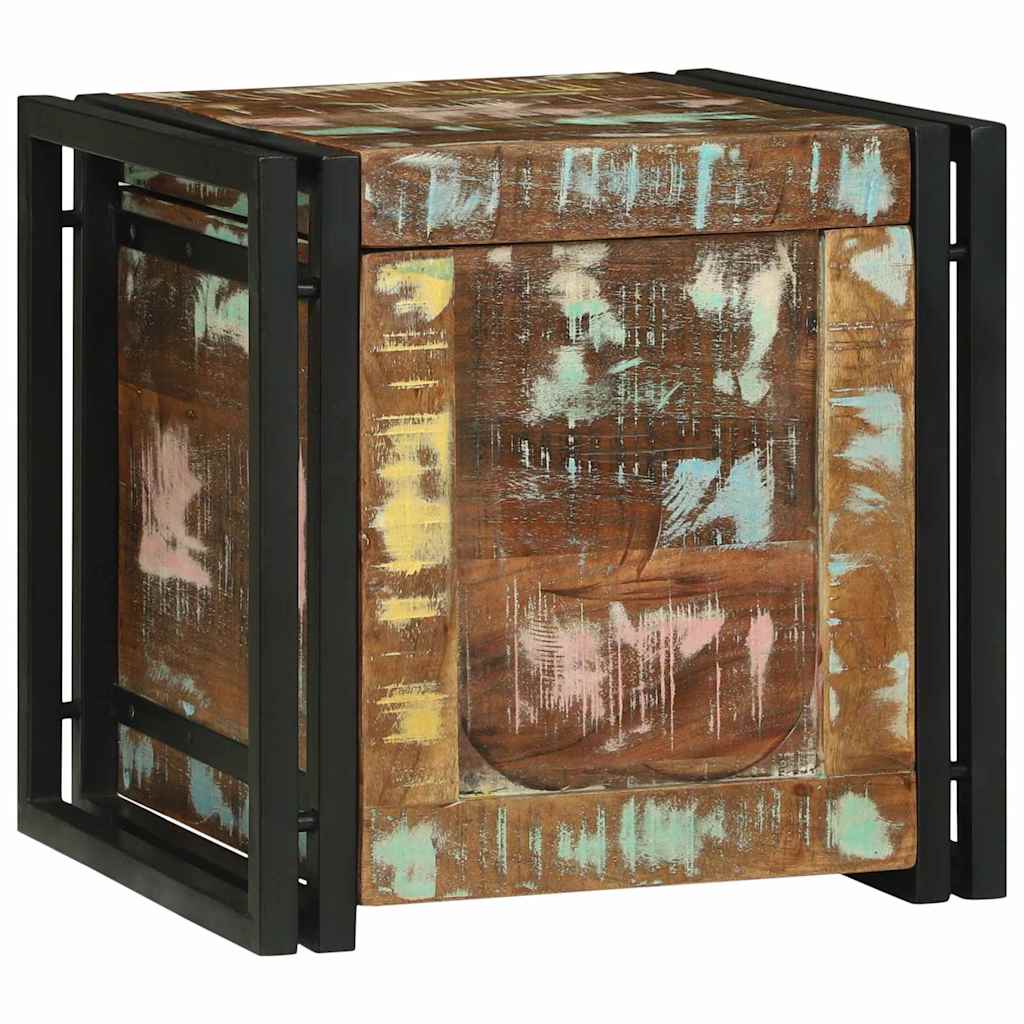 Opbergbox Bruin en zwart 40 x 40 x 40 cm Massief Acaciahout is nu te koop bij PeponiXL, paradijselijk wonen!
