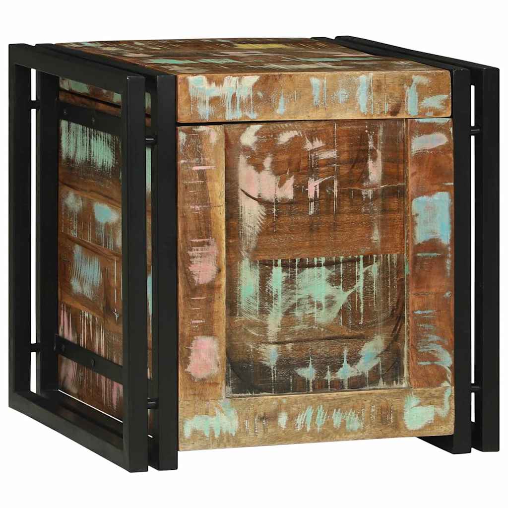 Opbergbox Bruin en zwart 40 x 40 x 40 cm Massief Acaciahout is nu te koop bij PeponiXL, paradijselijk wonen!