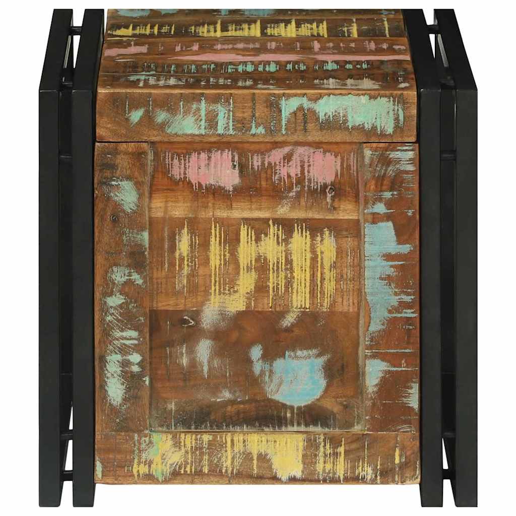 Opbergbox Bruin en zwart 40 x 40 x 40 cm Massief Acaciahout is nu te koop bij PeponiXL, paradijselijk wonen!