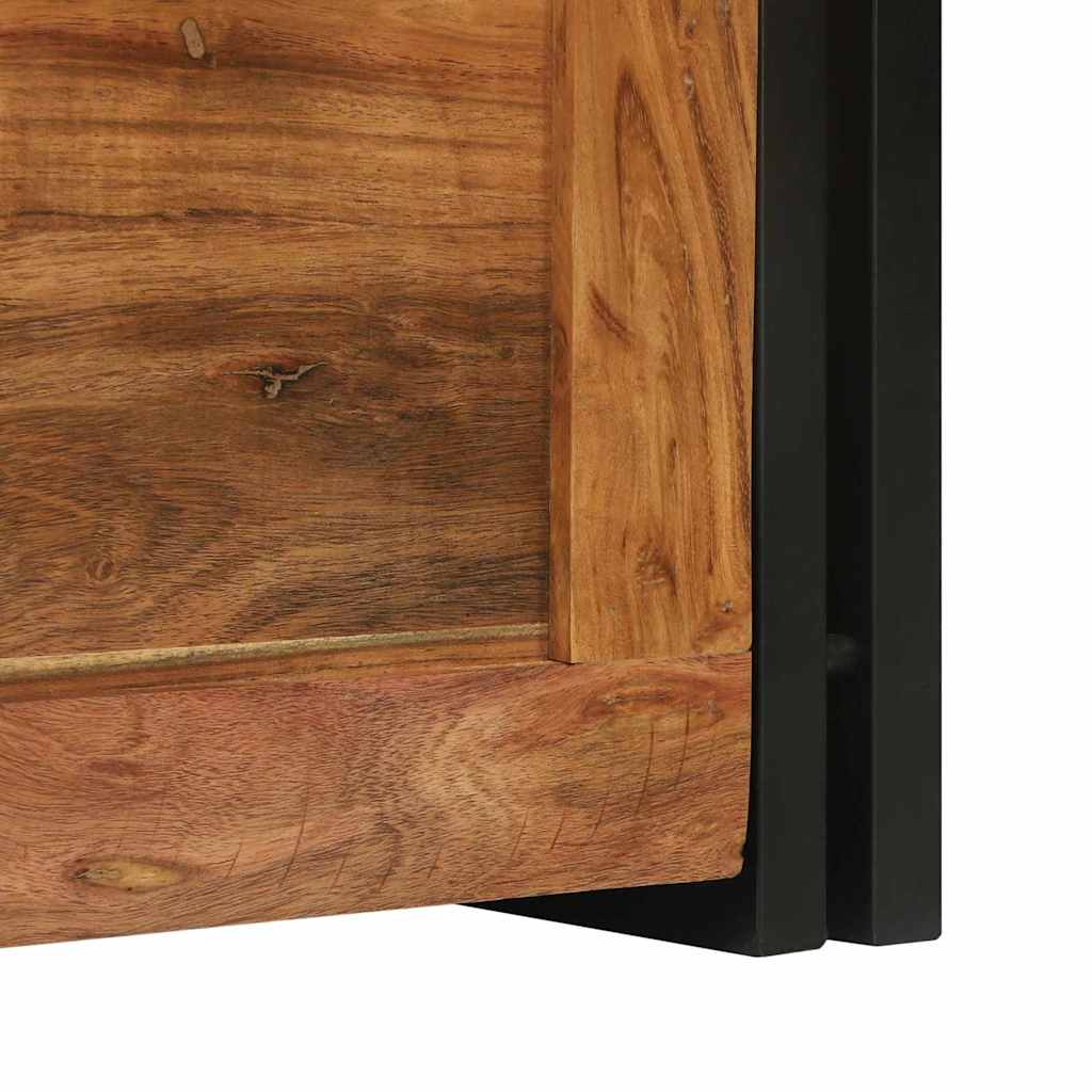 Opbergbox Bruin en zwart 40 x 40 x 40 cm Massief Acaciahout is nu te koop bij PeponiXL, paradijselijk wonen!