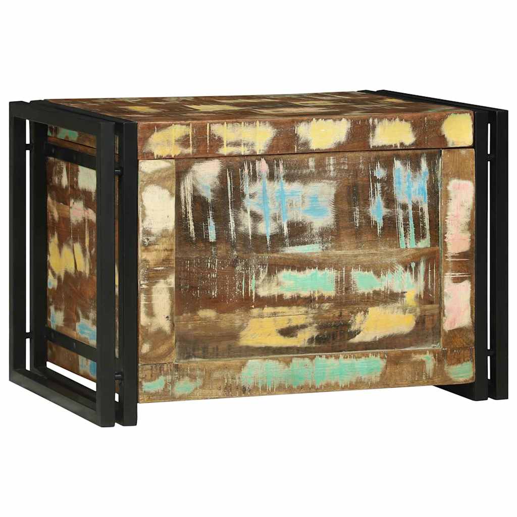 Opbergbox Bruin en zwart 60 x 40 x 41 cm hergebruikt hout is nu te koop bij PeponiXL, paradijselijk wonen!
