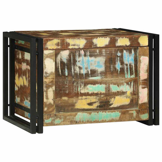 Opbergbox Bruin en zwart 60 x 40 x 41 cm hergebruikt hout is nu te koop bij PeponiXL, paradijselijk wonen!