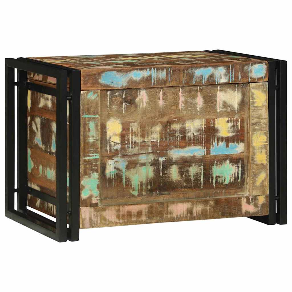 Opbergbox Bruin en zwart 60 x 40 x 41 cm hergebruikt hout is nu te koop bij PeponiXL, paradijselijk wonen!