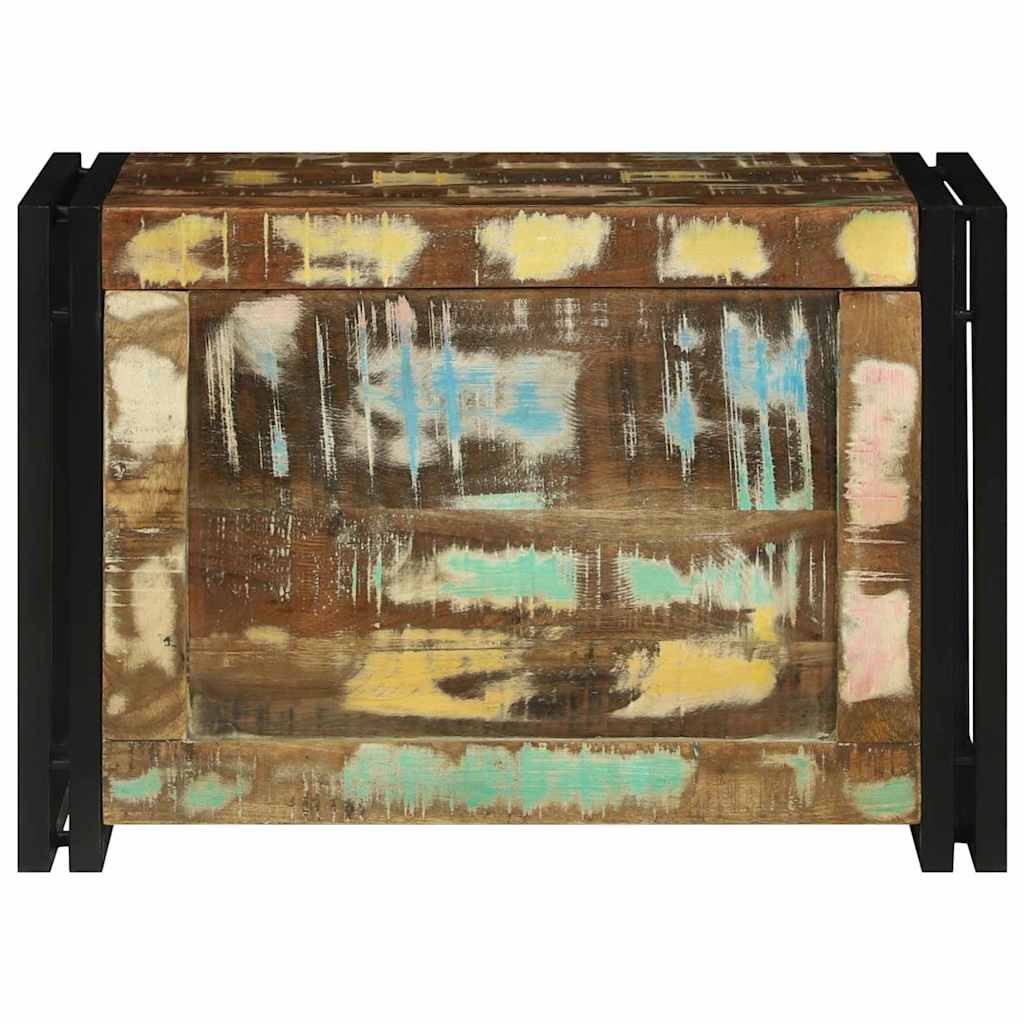 Opbergbox Bruin en zwart 60 x 40 x 41 cm hergebruikt hout is nu te koop bij PeponiXL, paradijselijk wonen!