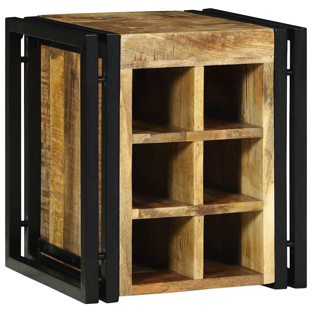 Wijnrek Bruin en zwart 35 x 35 x 39 cm Massief Mango Hout is nu te koop bij PeponiXL, paradijselijk wonen!
