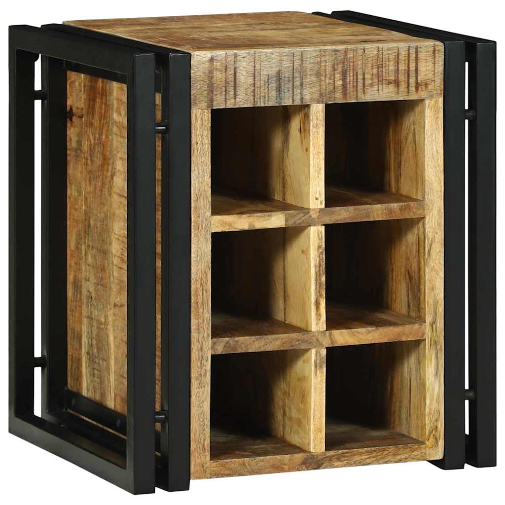 Wijnrek Bruin en zwart 35 x 35 x 39 cm Massief Mango Hout is nu te koop bij PeponiXL, paradijselijk wonen!