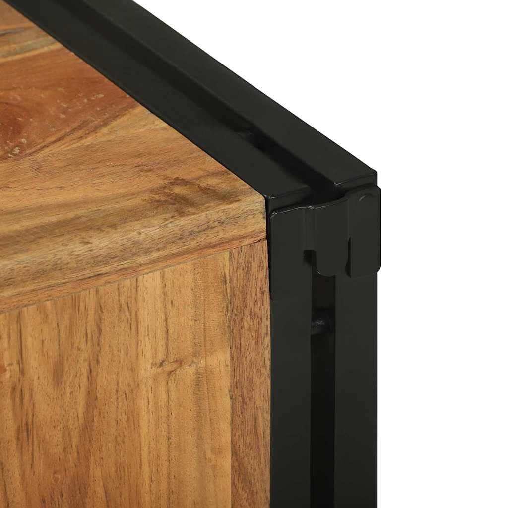 Wijnrek Bruin en zwart 35 x 35 x 39 cm Massief Acaciahout is nu te koop bij PeponiXL, paradijselijk wonen!