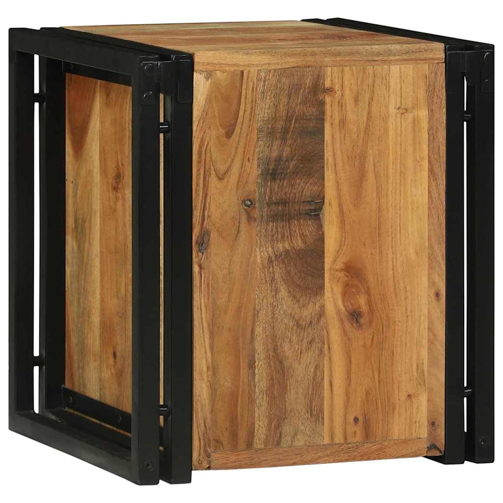 Wijnrek Bruin en zwart 35 x 35 x 39 cm Massief Acaciahout is nu te koop bij PeponiXL, paradijselijk wonen!