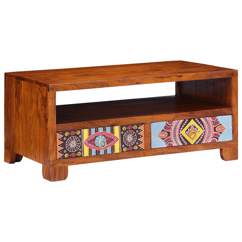 Salontafel 90x50x40 cm massief acaciahout is nu te koop bij PeponiXL, paradijselijk wonen!
