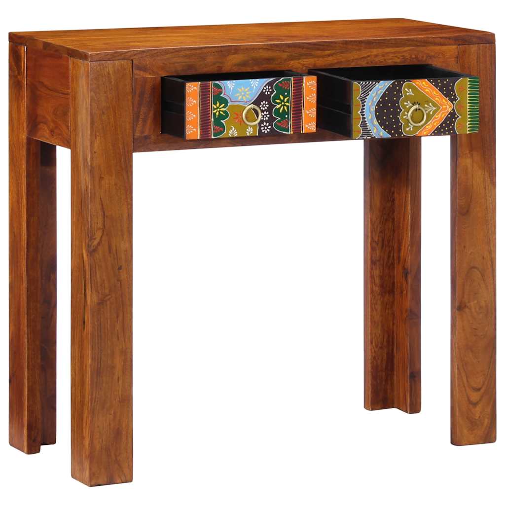 Wandtafel 80x35x75 cm massief acaciahout is nu te koop bij PeponiXL, paradijselijk wonen!