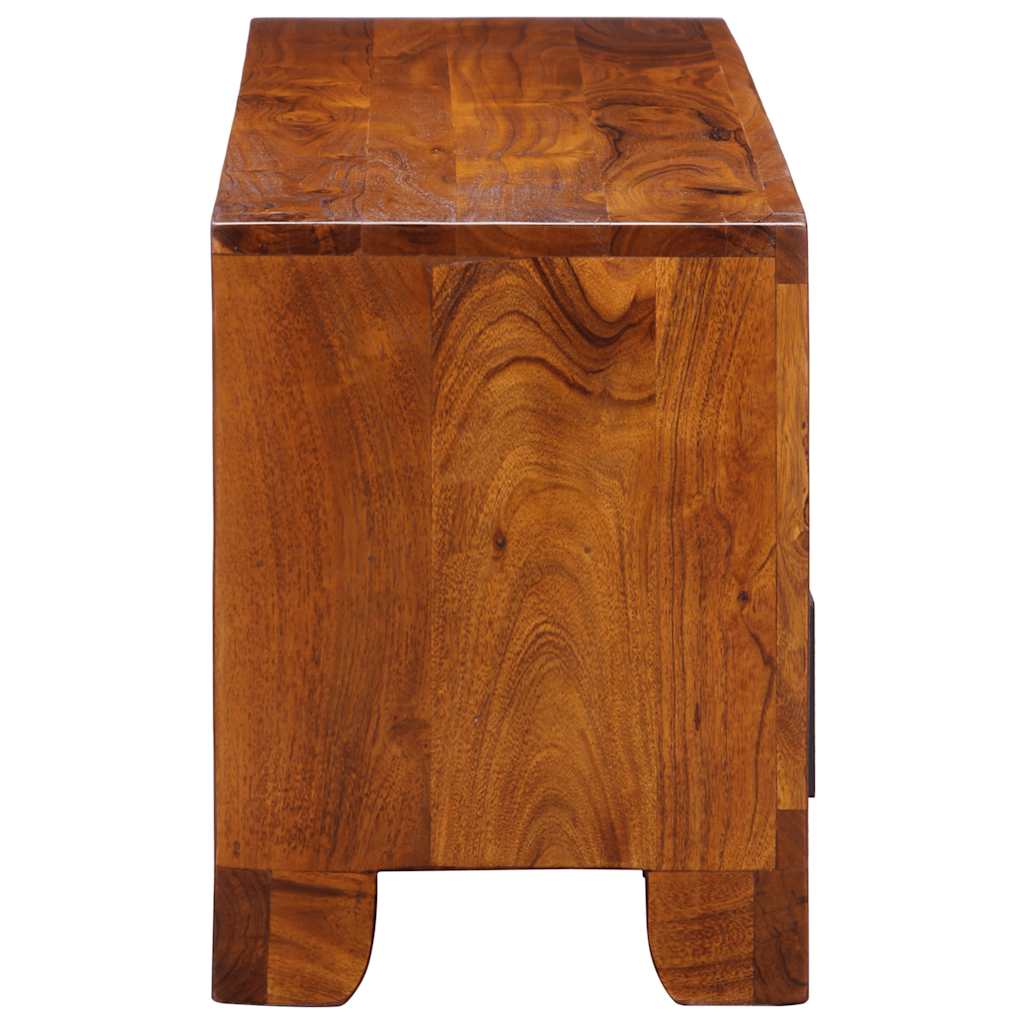 TV-meubel 110x30x40 massief acaciahout meerkleurig is nu te koop bij PeponiXL, paradijselijk wonen!