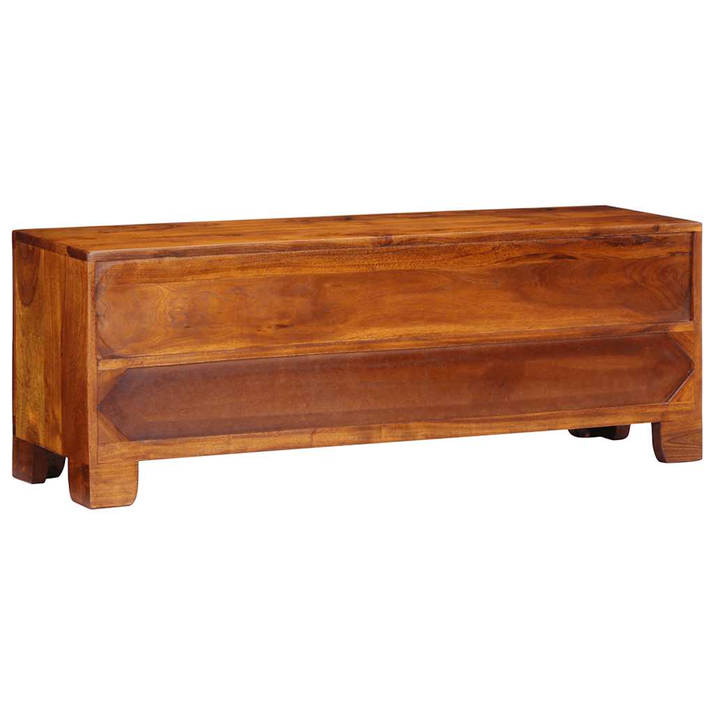 TV-meubel 110x30x40 massief acaciahout meerkleurig is nu te koop bij PeponiXL, paradijselijk wonen!