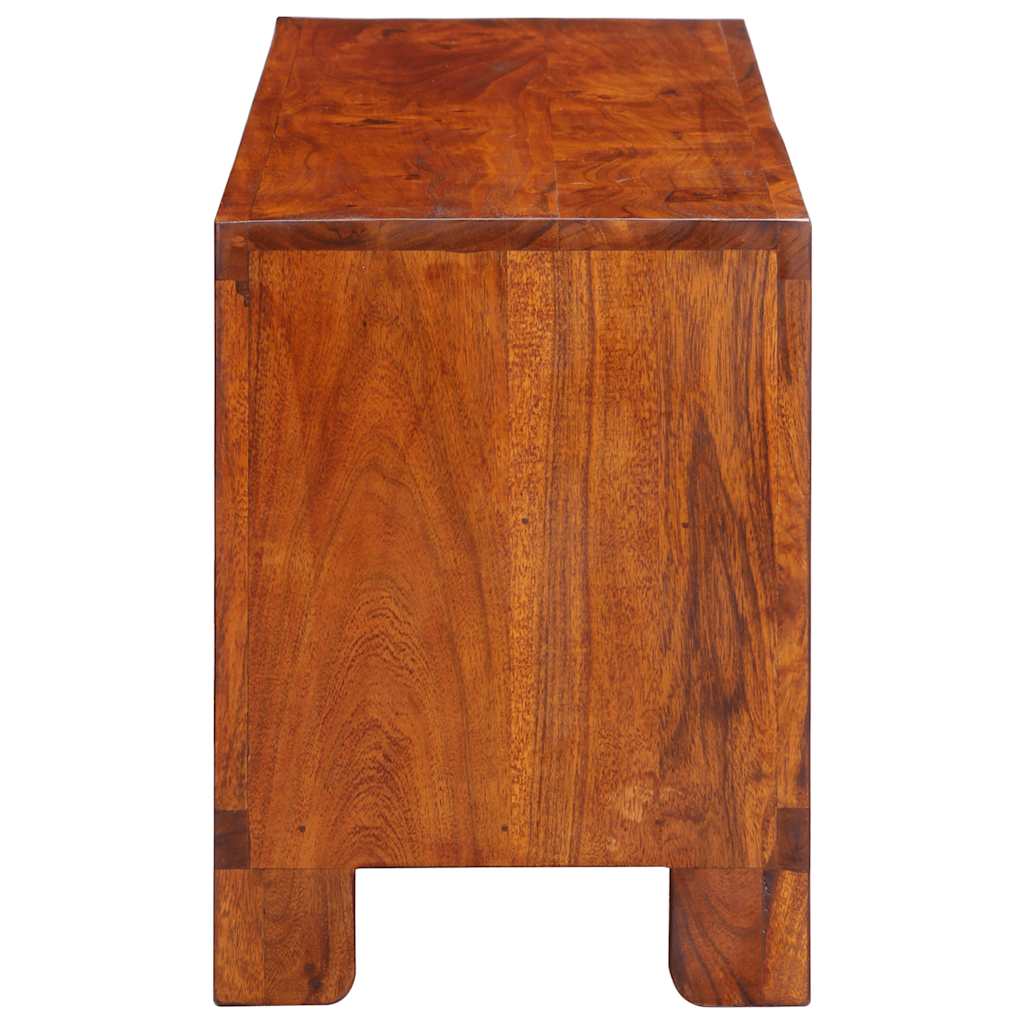 TV-meubel 110x30x40 massief acaciahout meerkleurig is nu te koop bij PeponiXL, paradijselijk wonen!