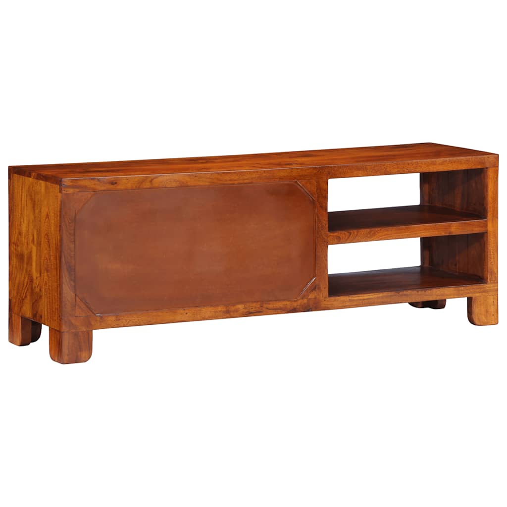 TV-meubel 110x30x40 massief acaciahout meerkleurig is nu te koop bij PeponiXL, paradijselijk wonen!
