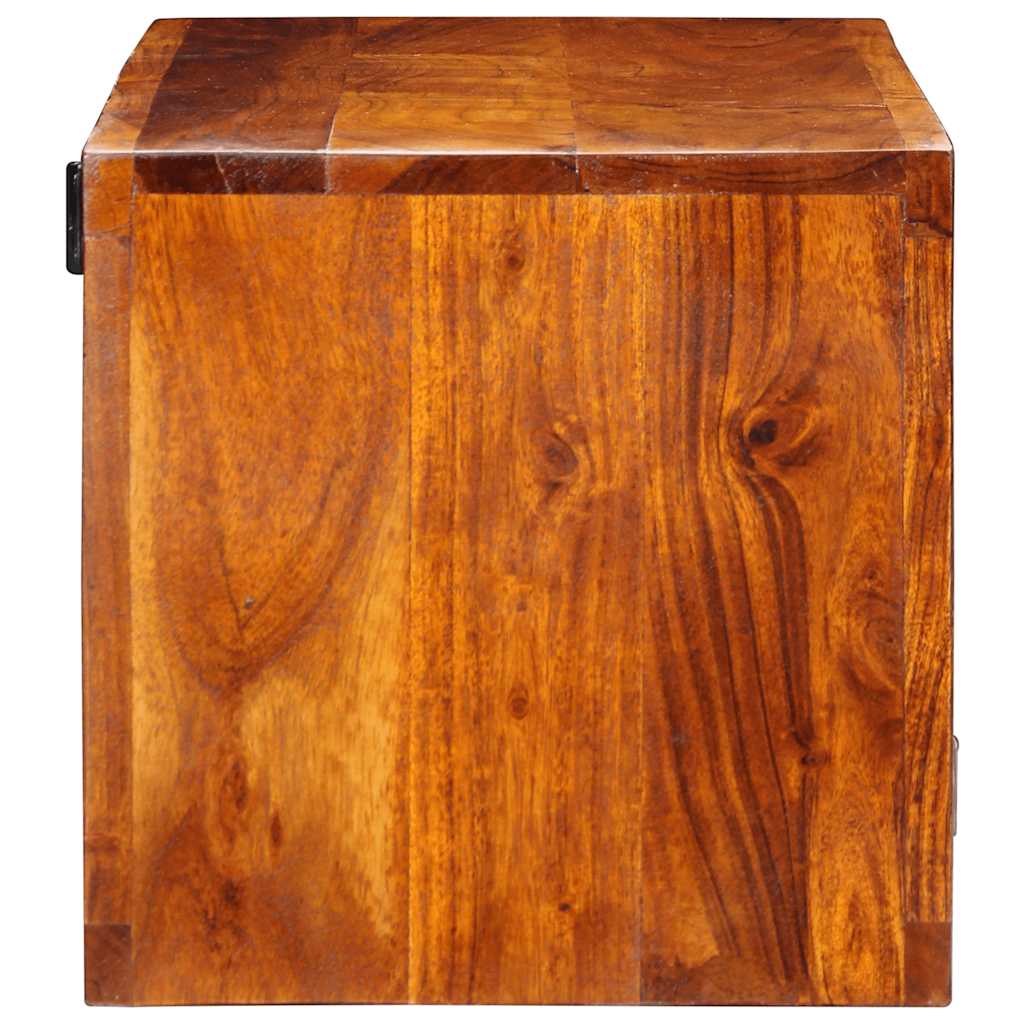 Tv-wandmeubel 90x30x30 massief acaciahout meerkleurig is nu te koop bij PeponiXL, paradijselijk wonen!