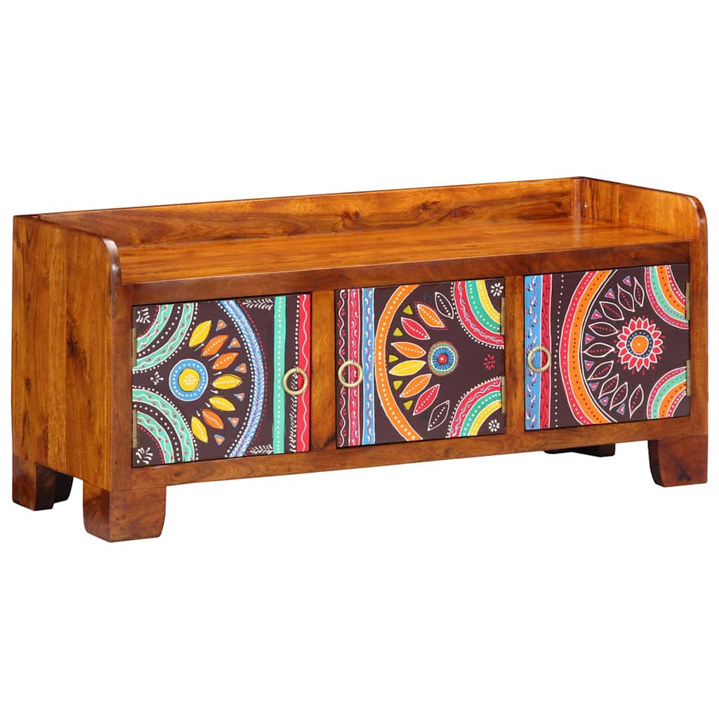 Schoenenkast Multikleur 90 x 35 x 40 cm Massief Acaciahout is nu te koop bij PeponiXL, paradijselijk wonen!