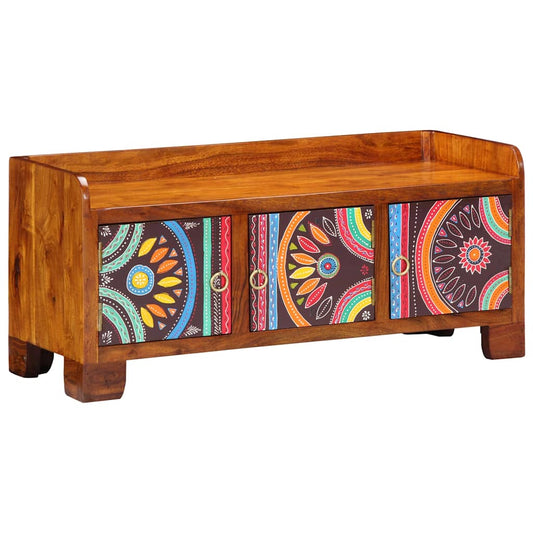 Schoenenkast Multikleur 90 x 35 x 40 cm Massief Acaciahout is nu te koop bij PeponiXL, paradijselijk wonen!