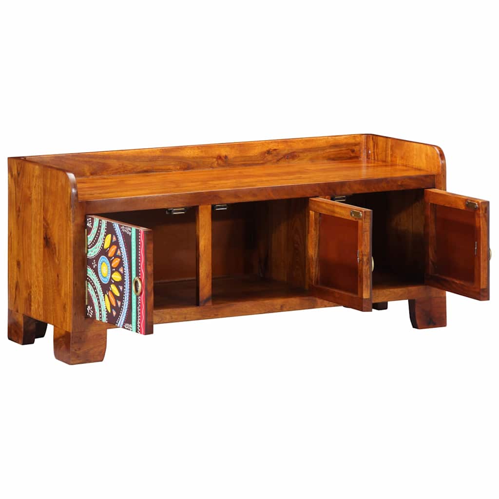 Schoenenkast Multikleur 90 x 35 x 40 cm Massief Acaciahout is nu te koop bij PeponiXL, paradijselijk wonen!