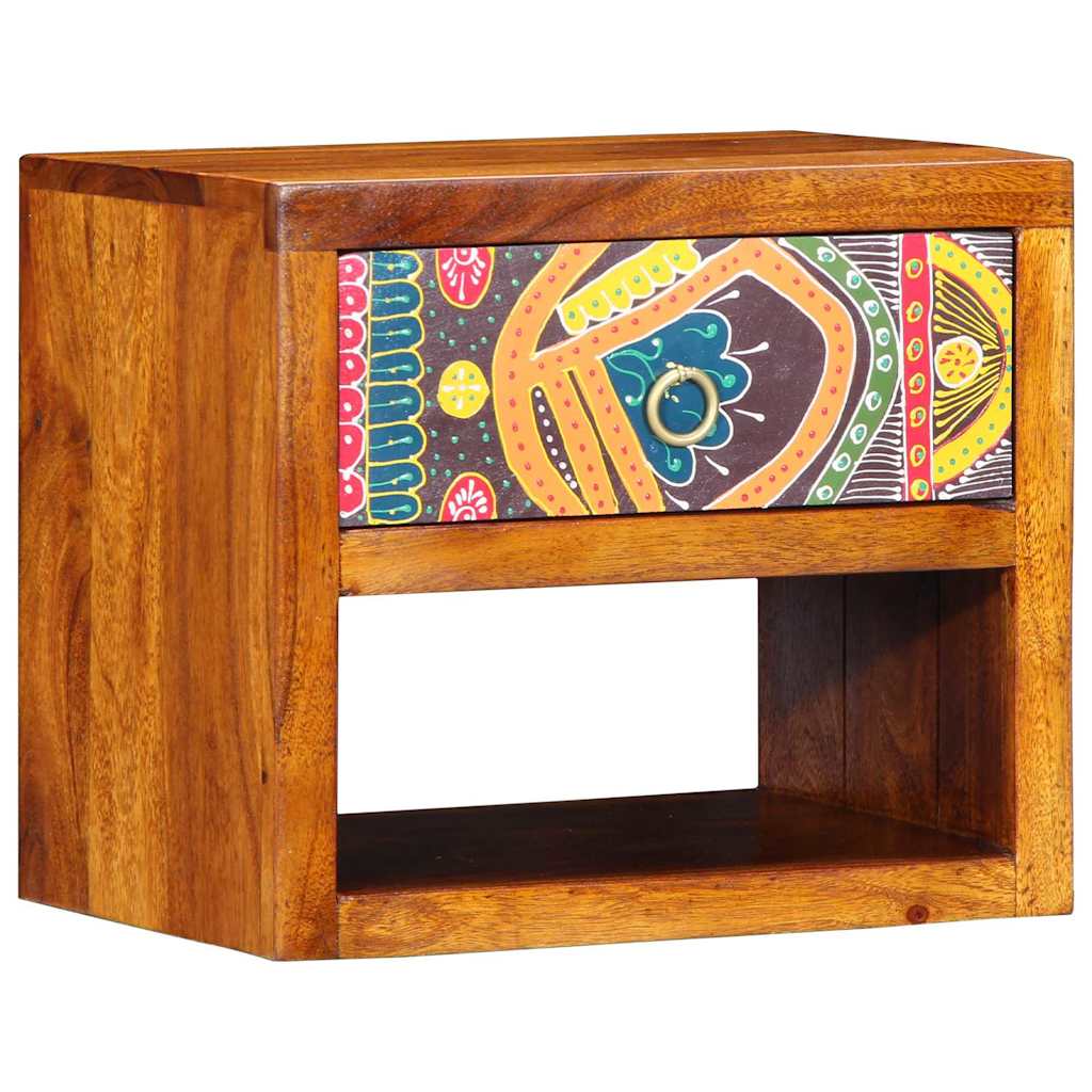 Nachtkastje met lade Bruin 40 x 35 x 35 cm Massief Acaciahout is nu te koop bij PeponiXL, paradijselijk wonen!