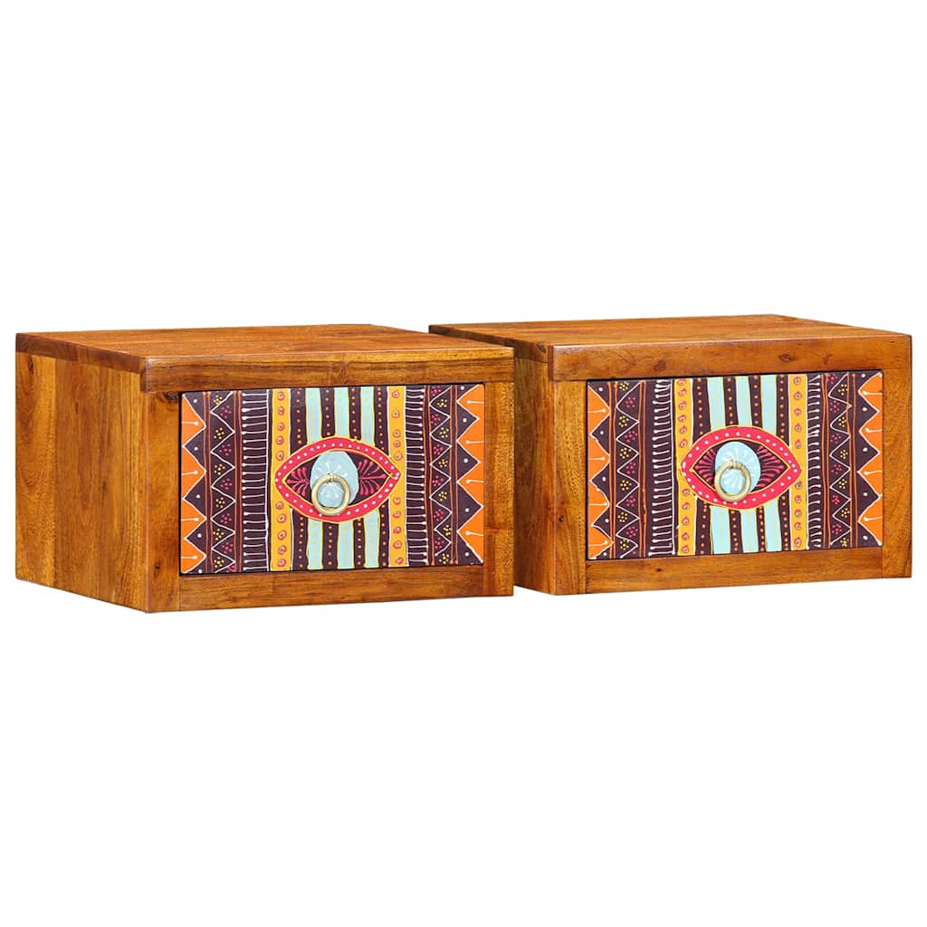 Nachtkastje met lade 2 pcs Bruin 35 x 30 x 22 cm is nu te koop bij PeponiXL, paradijselijk wonen!