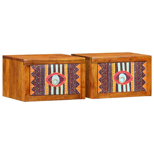 Nachtkastje met lade 2 pcs Bruin 35 x 30 x 22 cm is nu te koop bij PeponiXL, paradijselijk wonen!