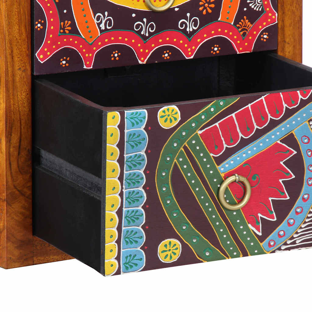 Nachtkastje 2 pcs Bruin 35 x 30 x 40 cm Massief Acaciahout is nu te koop bij PeponiXL, paradijselijk wonen!