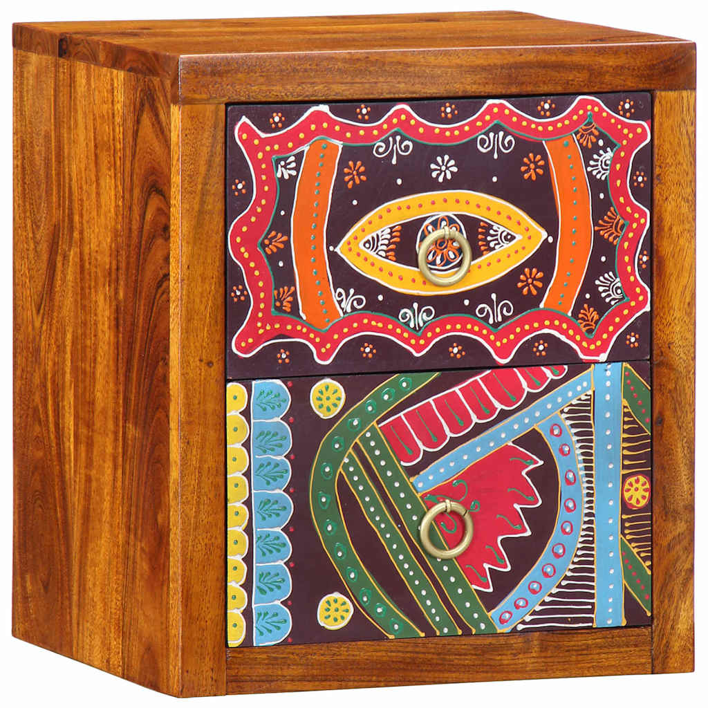 Nachtkastje 2 pcs Bruin 35 x 30 x 40 cm Massief Acaciahout is nu te koop bij PeponiXL, paradijselijk wonen!