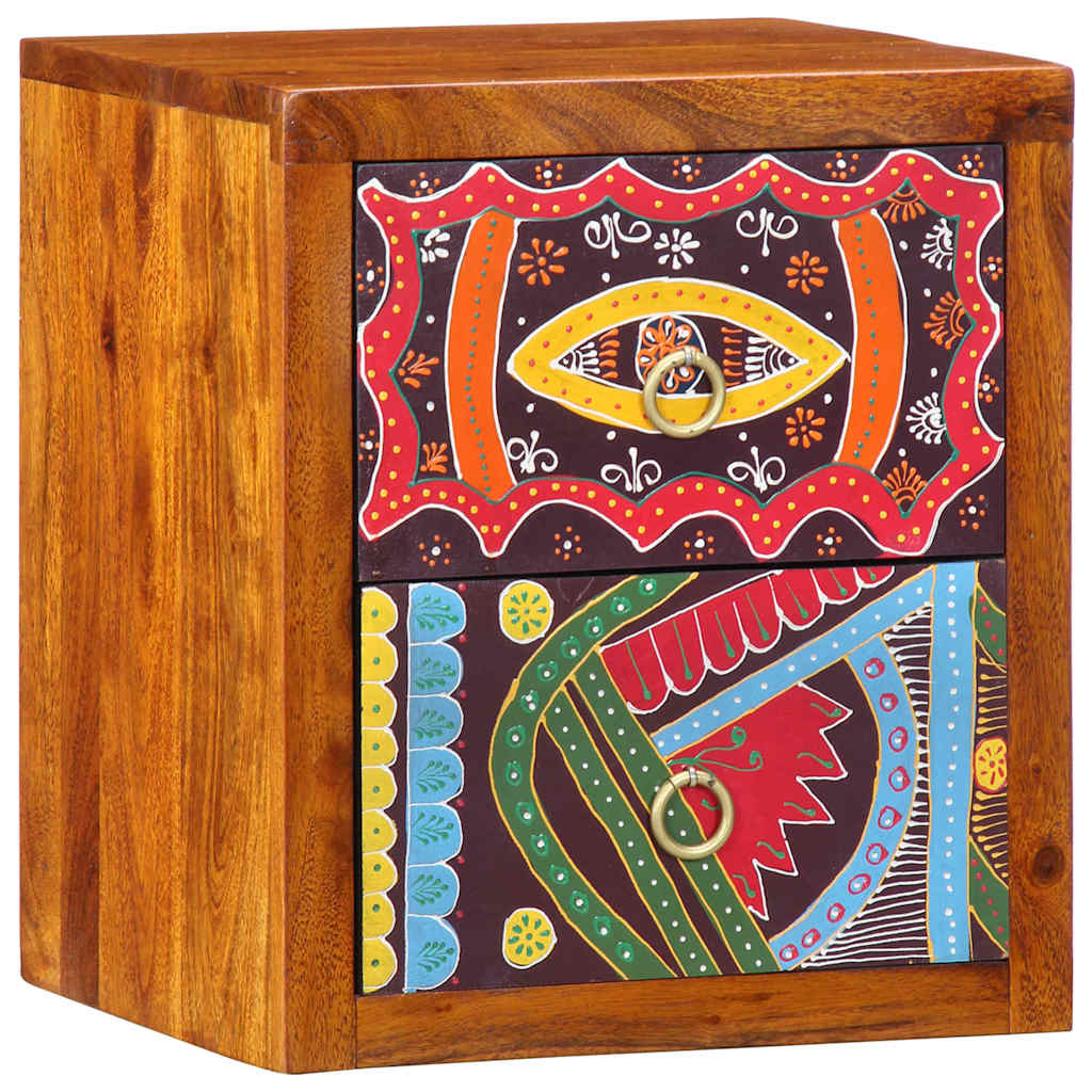 Nachtkastje 2 pcs Bruin 35 x 30 x 40 cm Massief Acaciahout is nu te koop bij PeponiXL, paradijselijk wonen!