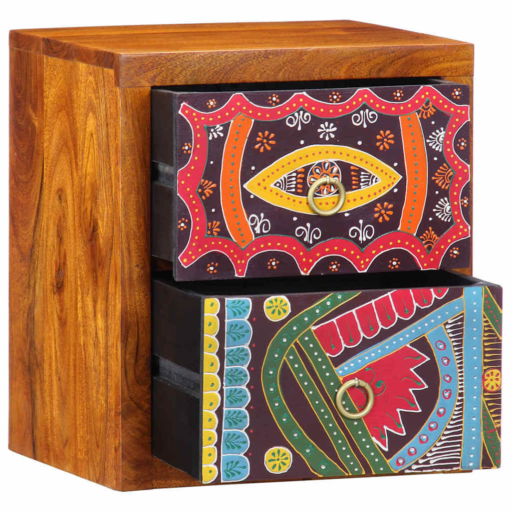 Nachtkastje 2 pcs Bruin 35 x 30 x 40 cm Massief Acaciahout is nu te koop bij PeponiXL, paradijselijk wonen!