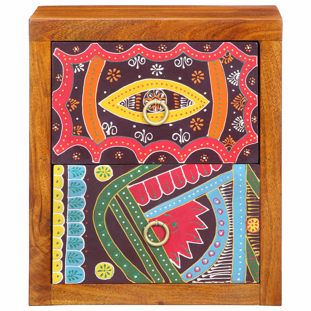 Nachtkastje 2 pcs Bruin 35 x 30 x 40 cm Massief Acaciahout is nu te koop bij PeponiXL, paradijselijk wonen!