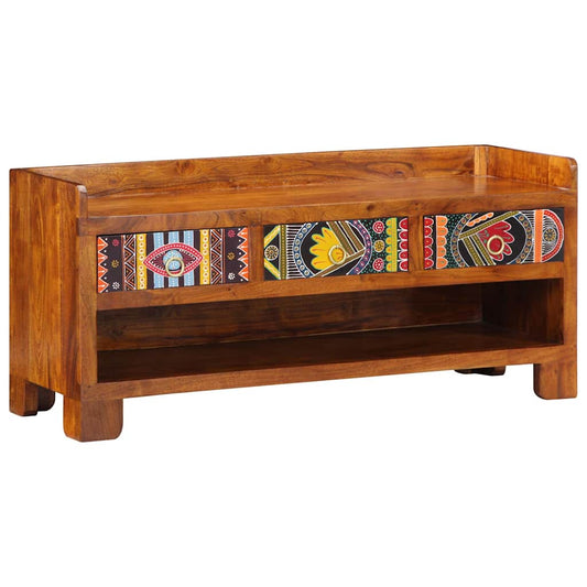 Schoenenbank Honingbruin 100 x 35 x 45 cm Massief Acaciahout is nu te koop bij PeponiXL, paradijselijk wonen!