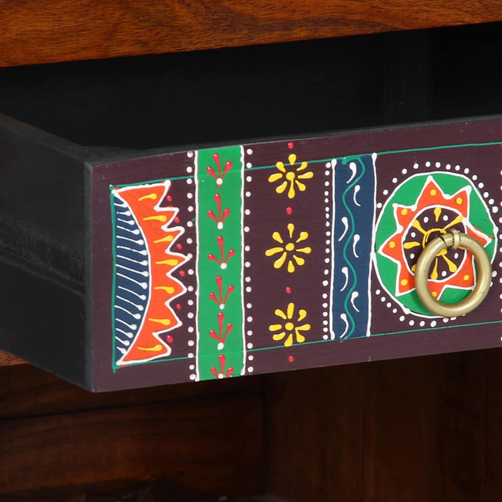 Florale Einde Tafel met lade met opslag Bruin 40 x 35 x 75 cm is nu te koop bij PeponiXL, paradijselijk wonen!