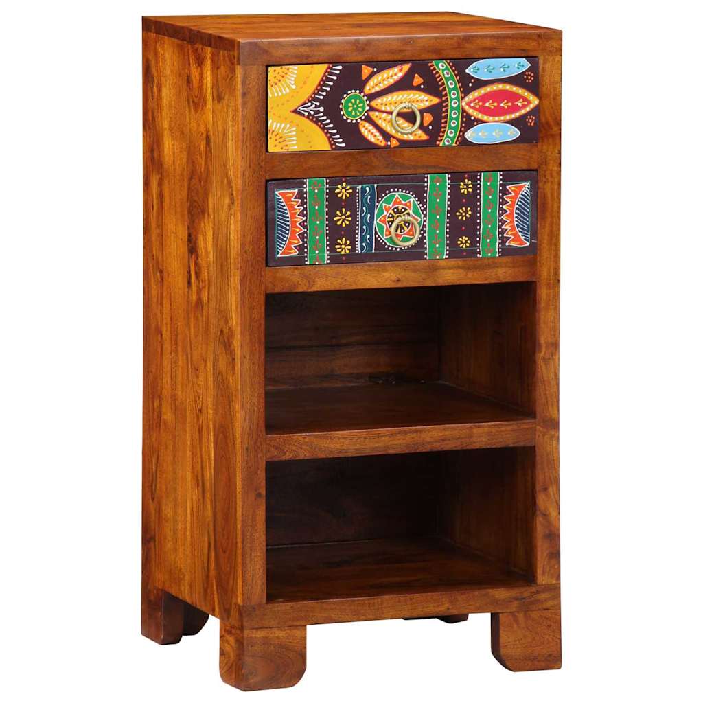 Florale Einde Tafel met lade met opslag Bruin 40 x 35 x 75 cm is nu te koop bij PeponiXL, paradijselijk wonen!
