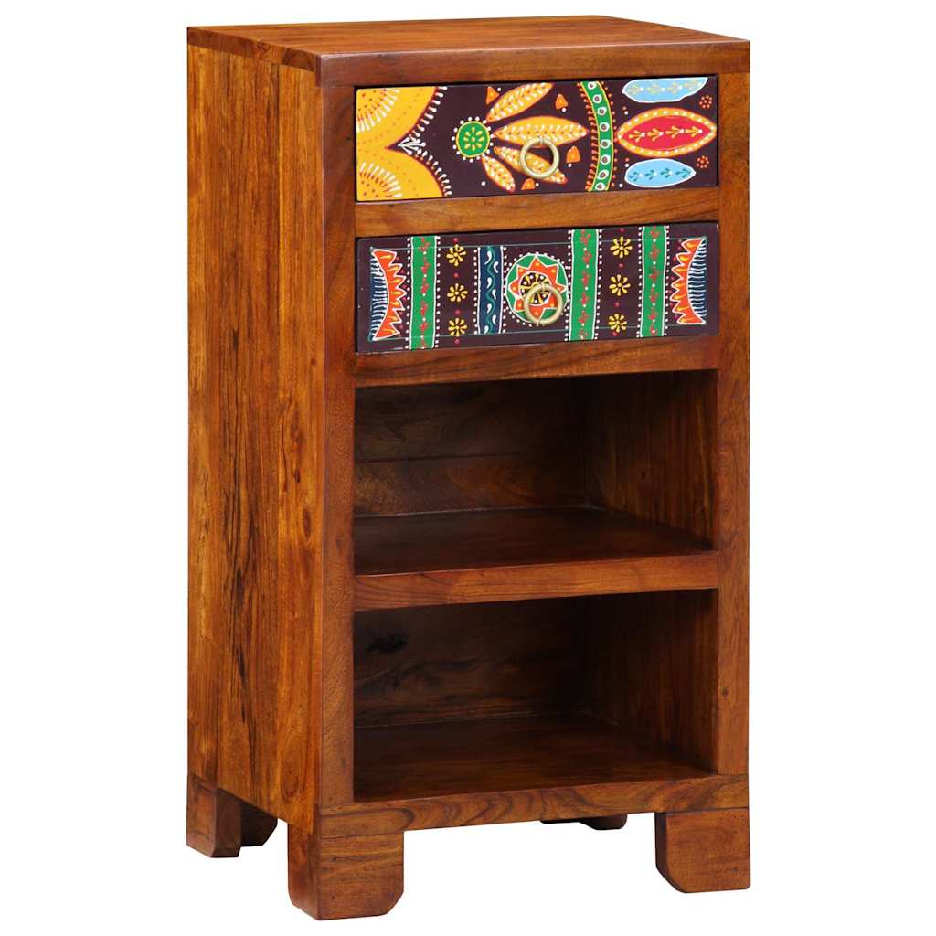 Florale Einde Tafel met lade met opslag Bruin 40 x 35 x 75 cm is nu te koop bij PeponiXL, paradijselijk wonen!