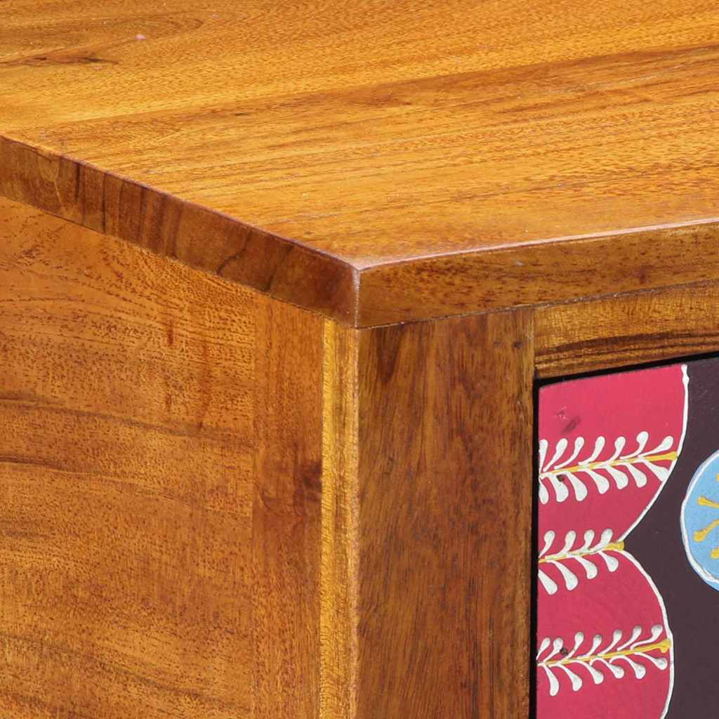 Florale Einde Tafel met lade met opslag Bruin 35 x 35 x 75 cm is nu te koop bij PeponiXL, paradijselijk wonen!