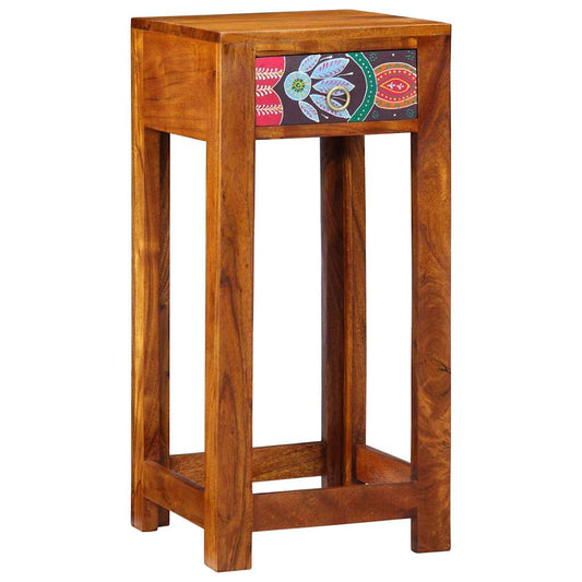 Florale Einde Tafel met lade met opslag Bruin 35 x 35 x 75 cm is nu te koop bij PeponiXL, paradijselijk wonen!