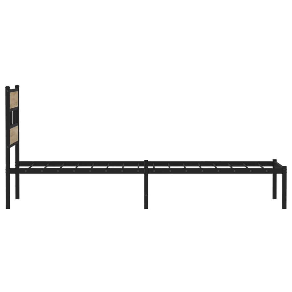 Bedframe zonder matras metaal sonoma eikenkleurig 107x203 cm is nu te koop bij PeponiXL, paradijselijk wonen!
